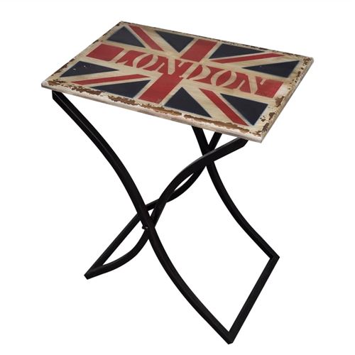 vidaXL Table basse Bois avec design d'Union Jack