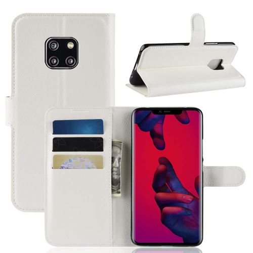 Etui Housse Portefeuille Pour Huawei Mate 20 Pro - Blanc