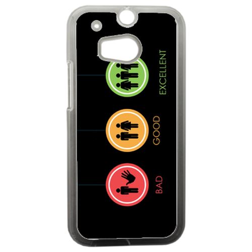 Coque Logo Women Bad Good Feu Tricolor Compatible Htc One 2 M8 Transparent