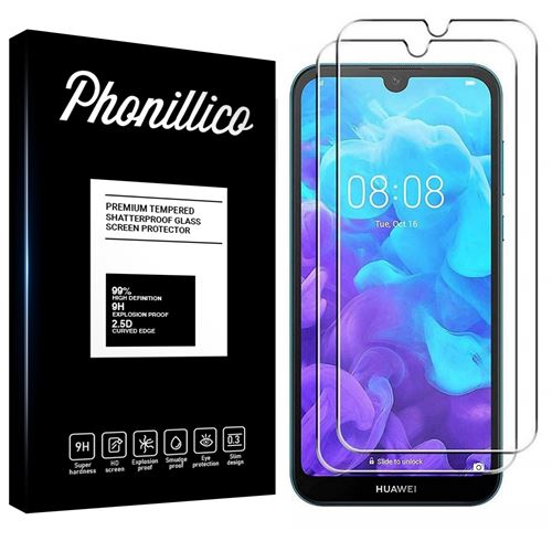 Verre Trempe pour Huawei Y5 2019 [Pack 2] Film Transparent Vitre Protection Ecran [Phonillico®]