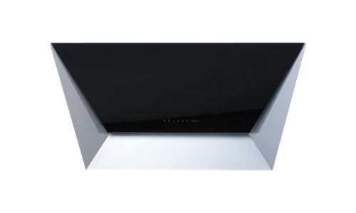 FALMEC  Design Prisma - Hotte - hotte d&eacute;corative - largeur : 116 cm - profondeur : 44 cm - evacuation & recyclage - sans moteur - acier inoxydable bross&eacute;/verre noir 