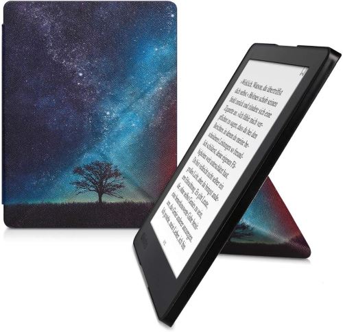 Etui avec Support pour Kobo Aura H2O Edition 2 Arbre Ciel Bleu Foncé