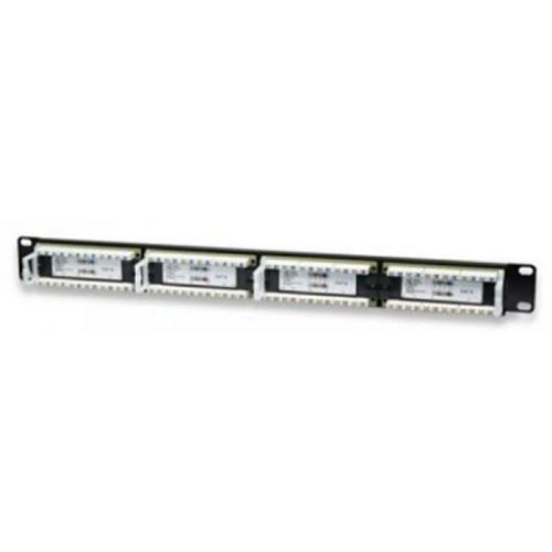 WP WPC-PAN-6U-24 1U Baie de branchements - Baies de branchements (UTP, RJ-45, Cat6, Noir, 1U)