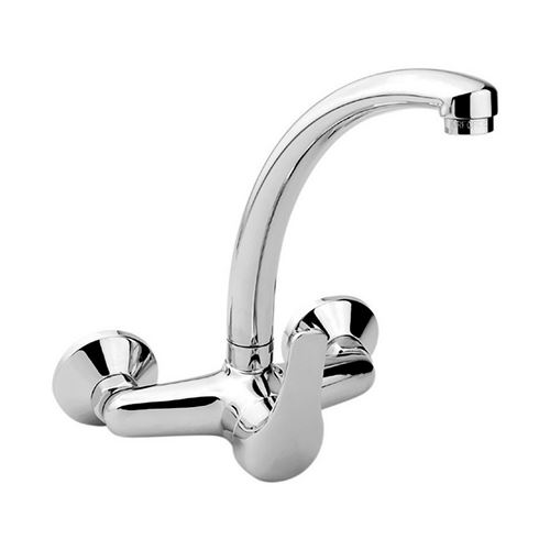 Robinet d'&eacute;vier &agrave; levier unique. Bec haut. Encastr&eacute; [E3-01165] Chrome