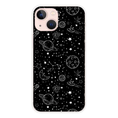 Coque en silicone imprimée compatible Apple iPhone 13 Mini Galaxy draw
