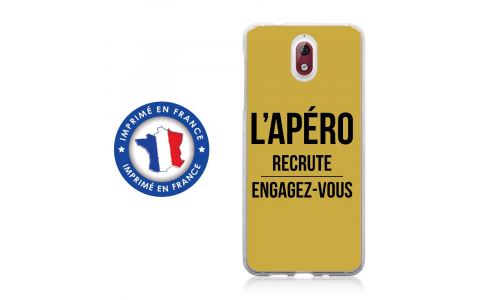 Coque souple pour Nokia 3-1 avec impression Motifs l'apéro recrute or