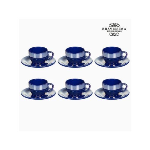 Ensemble de thé vaisselle bleu (12 pcs) - collection kitchen's deco by bravissima kitchen