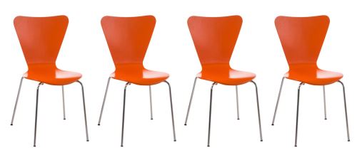 Lot de 4 chaises empilables Calisto , Orange