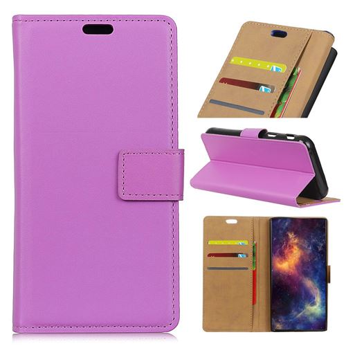Etui en PU flip violet pour votre Samsung Galaxy J6 Plus/J6 Prime