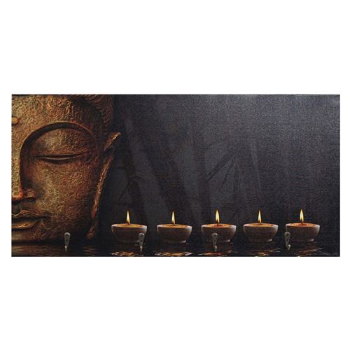 Portemanteau mural « photo » MENDLER HWC-C75, 4 crochets, 60x30cm Buddha