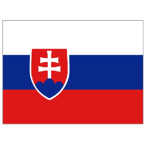 Supportershop-Drapeau Slovaquie polyester avec 2 œillets metalliques - 150 x 90 cm