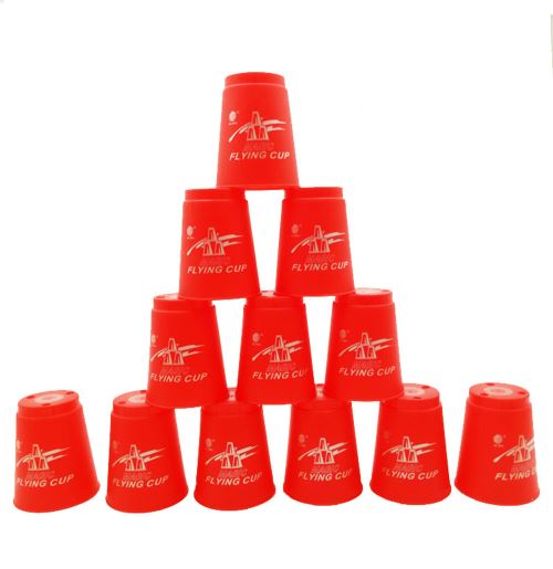 12pcs / set Cup Magic jeu volant Utilisation de la compétition Sports Jouets RD