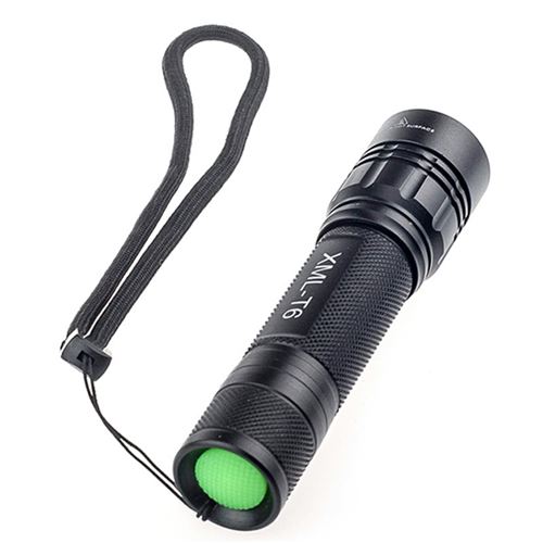 Lampe Torche de Poche à Eclairage LED CREE T6 Rechargeable (Noir)