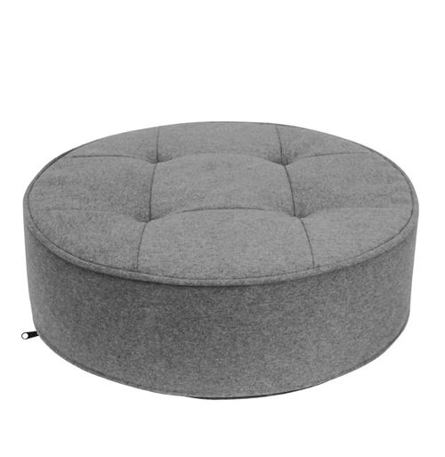 Coussin de sol capitonné - Gris foncé