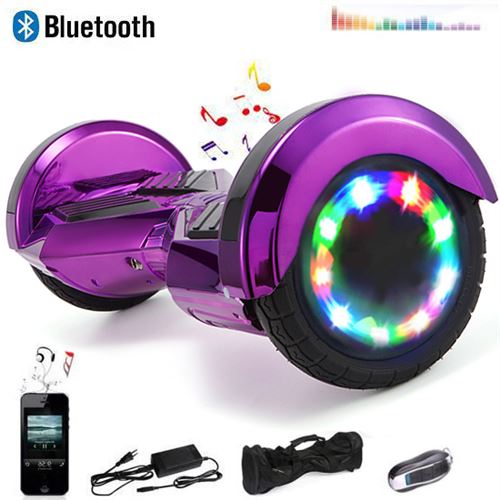 Hoverboard Tout Terrain 10pouces Hip-Hop Puissance 700W avec Haute de Gamme-sac de transport et télécommande offerts
