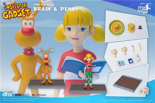 Figurine Blitzway - Inspector Gadget - Brain & Penny 1/12Scale