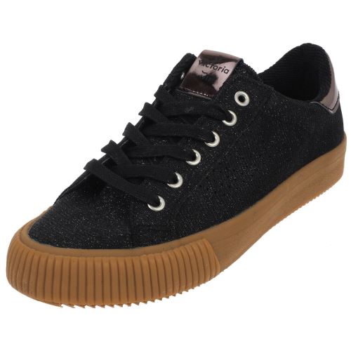 Chaussures basses toile Victoria Mariett noir strass Noir taille : 37 réf : 75410