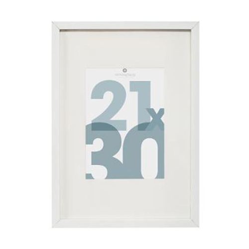 Atmosphera Créateur d'intérieur - Cadre Photo en Verre Manu 21x30cm Blanc