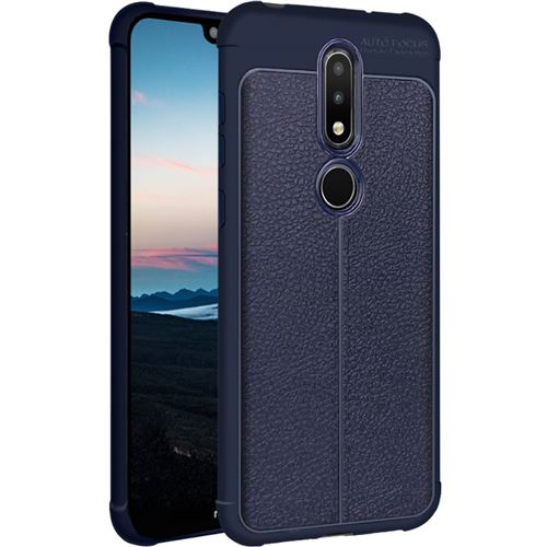 Coque en TPU sac gonflable bleu pour votre Nokia X6 (2018)