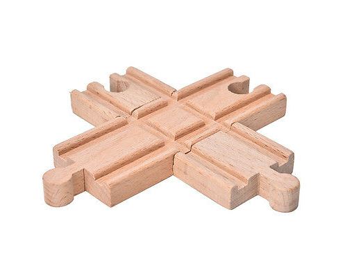 1Pcs La voie ferrée bifurquée en bois de chemin de fer joue compatible toutes les marques principales