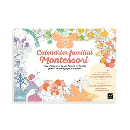 Calendrier familial Montessori