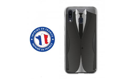 Coque souple pour Samsung Galaxy A20 avec impression Motifs smoking