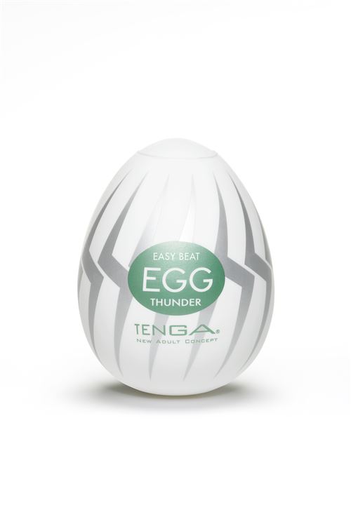 TENGA Egg Thunder - Pack de Masturbateurs en Forme d'Œuf pour Homme, Sextoy Stimulateur de Pénis avec Stries en Z, 6 Unités