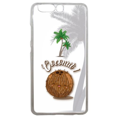 Coque Coconut Fond Blanc Compatible P10 Transparent