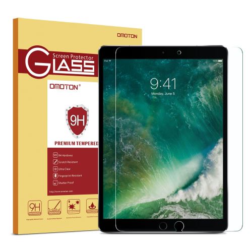OMOTON Protecteur D'écran Compatible avec iPad Air 10.5 2019 en Verre Trempé, Film Protection avec [9H Dureté] [2.5D Bord Arrondi