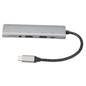 Hub 5 en 1 de Type C Station d'Accueil USB C Vers Hdmi 3.0 Convertisseur Audio 4K Hd pour dell/Hp - 1