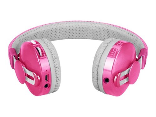 LilGadgets Untangled Pro - Koptelefoon met micro - op oor - Bluetooth - draadloos - ruisisolatie - roze