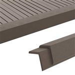 vidaXL Cornière de terrasse 5 pcs WPC 170 cm Marron foncé 45022