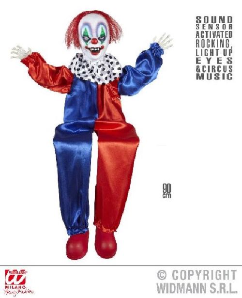 Clown animé se balançant 90 cm
