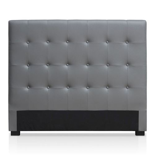 Paris Prix - T&ecirc;te De Lit Capitonn&eacute;e amor 140cm Gris