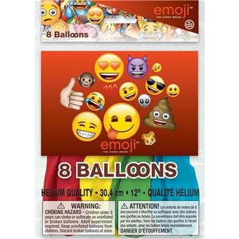 Haza Original ballons emoji 30 cm 8 pièces - 1