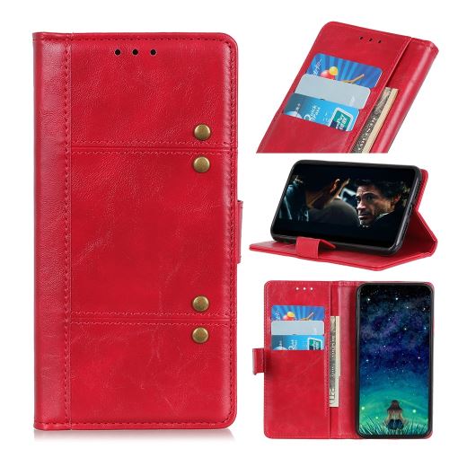 Etui en PU rivet décoré avec support rouge pour votre Nokia 3.2