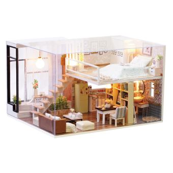 Maison de Poupée En Bois 3D Diy Furniture Modèle Miniature Cadeaux de Noël Jouets BT067 - 1
