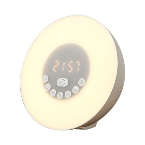 Service de réveil Lumière réveil Sunrise Simulation Haut-parleur Bluetooth LED FM numérique_kosenewe87