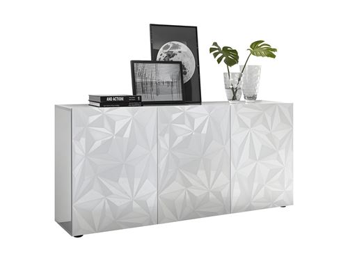 Buffet ERIS - 3 portes - Blanc laqué