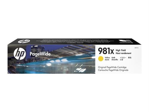 HP 981X - à rendement élevé - jaune - originale - PageWide - cartouche d'encre