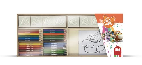 Multiprint jeu de 44 Gatticouleurs bois 34 pièces