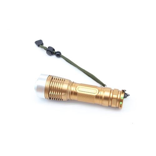 Lampe Torche Etanche à Eclairage LED CREE L2 Rechargeable (Or)