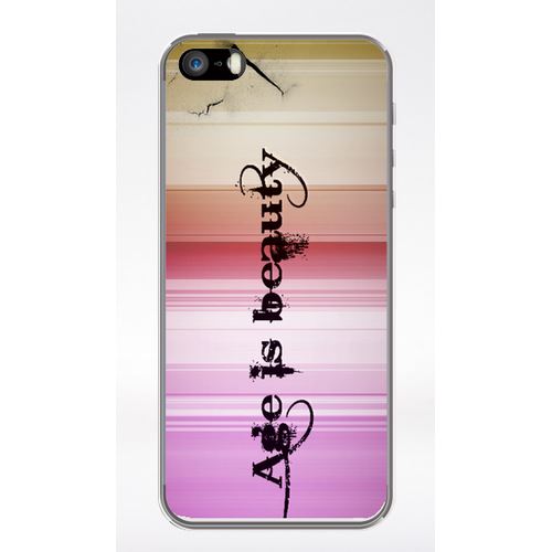 Coque L'age Est La Beauté Art Graphique Compatible Iphone 5 Transparent