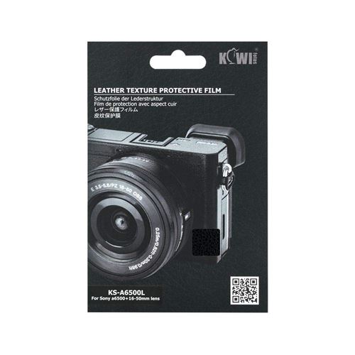 Kiwifotos JJC KS-A6500L Film de Protection pour Appareil Photo Sony A6500 + Objectif 16-50 mm (Texture Cuir)