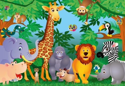 Idealdecor 122 Papier peint motif jungle 366 x 254 cm
