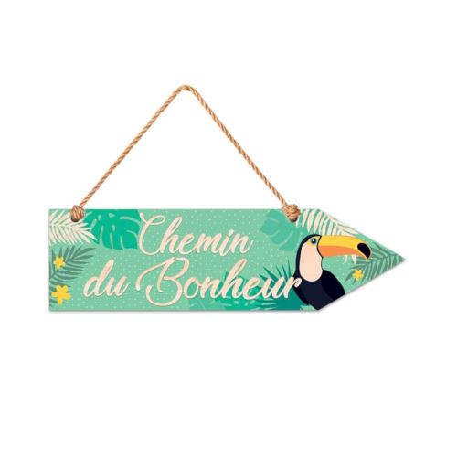STC – Fléche à Suspendre en Bois 8,5 x 30 cm – Bonheur