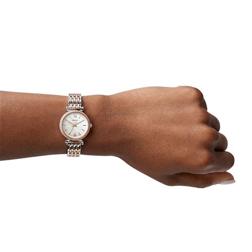 Montre mini carlie à trois aiguilles en cuir bleu discount marine