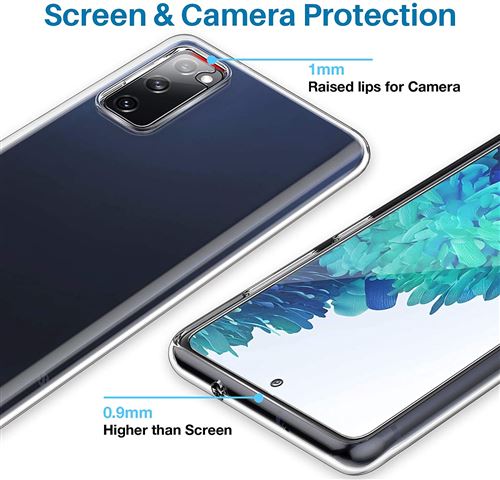 Coque pour Samsung Galaxy S20 Fe 4G/5G avec 2 verres trempé avant et arriere  - Protection d'écran pour smartphone - Achat & prix