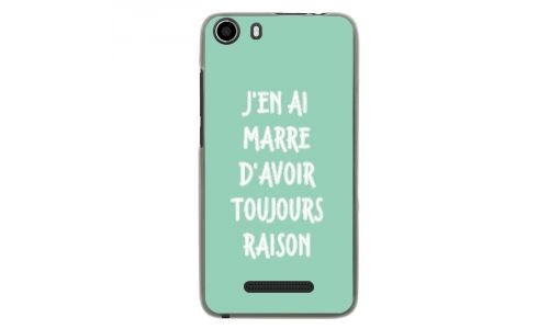 Coque souple pour Wiko Lenny 2 avec impression Motifs marre d'avoir raison turquoise