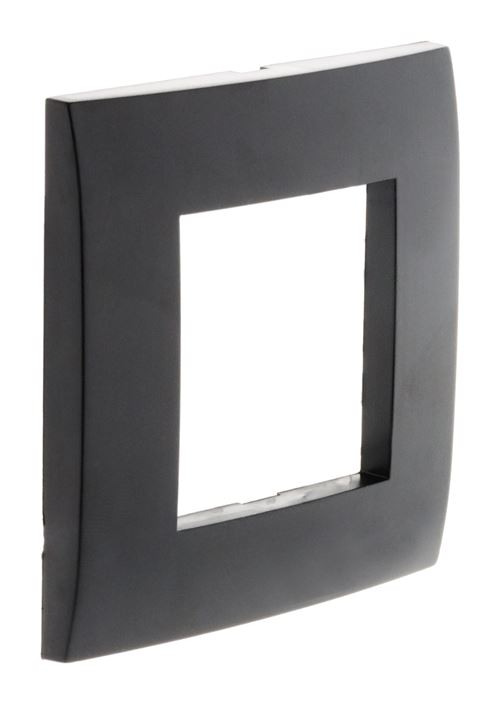 Simplea - Plaque Noire mat simple avec support transparent